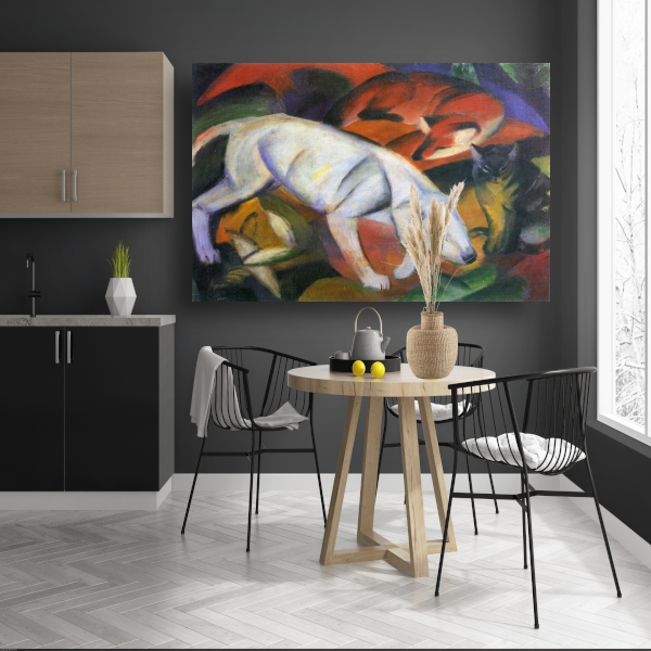 Drie Dieren - Franz Marc poster