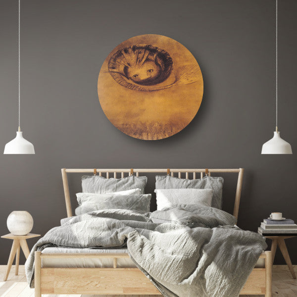 Hersenschim - Odilon Redon aluminium muurcirkel