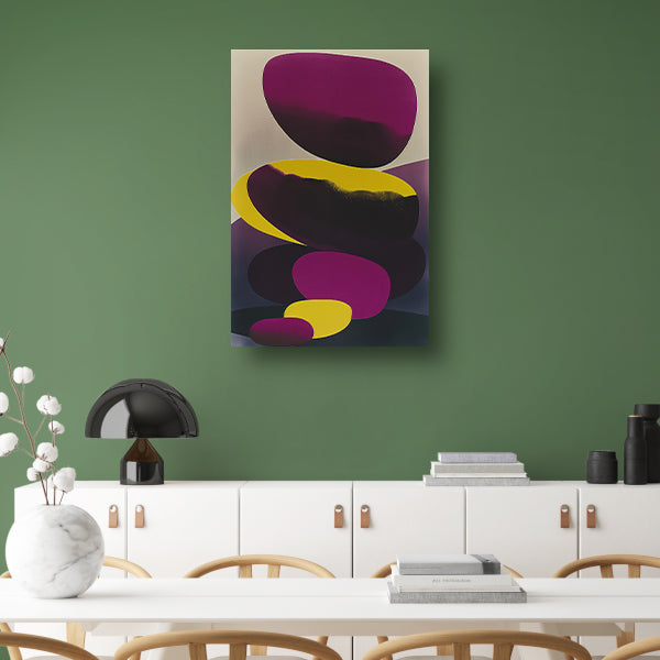 Modern abstract kunstwerk met kleurrijke vormen canvas
