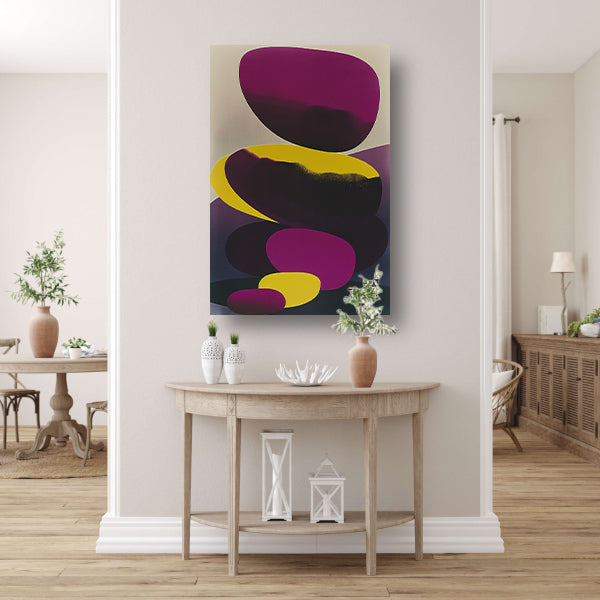 Modern abstract kunstwerk met kleurrijke vormen canvas