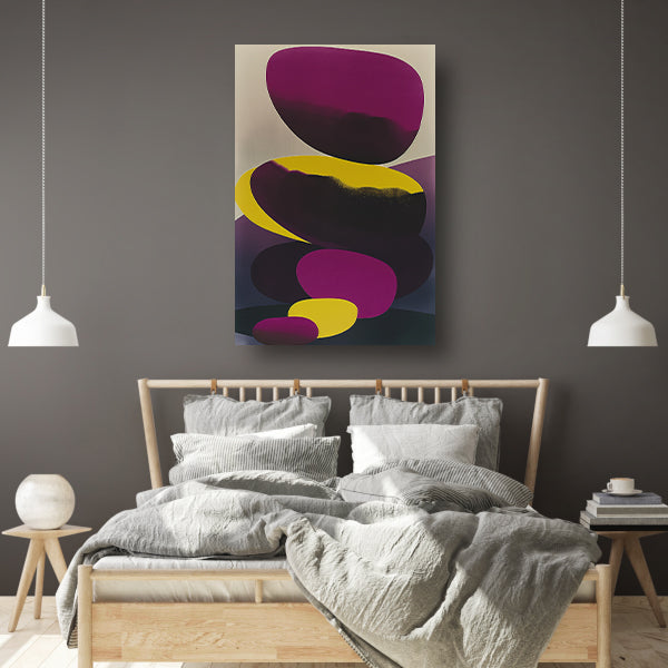 Modern abstract kunstwerk met kleurrijke vormen canvas