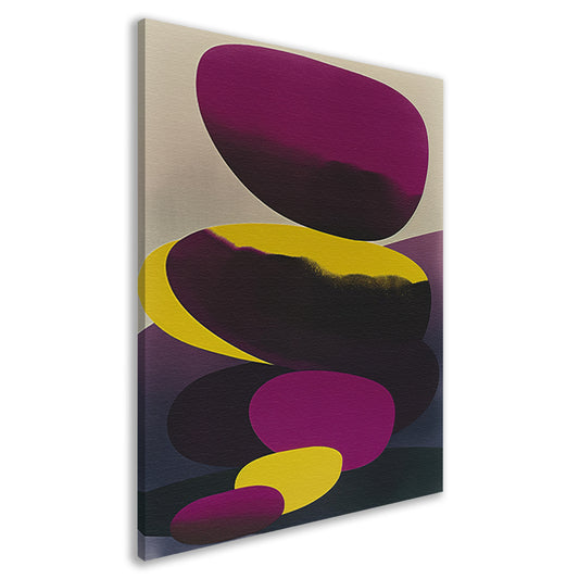 Modern abstract kunstwerk met kleurrijke vormen canvas