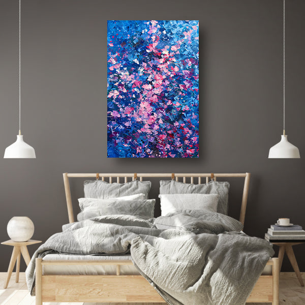 Abstract Bloemenveld met Levendige Kleuren poster