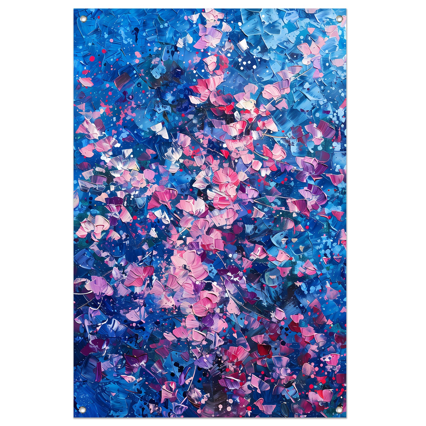 Abstract Bloemenveld met Levendige Kleuren tuinposter