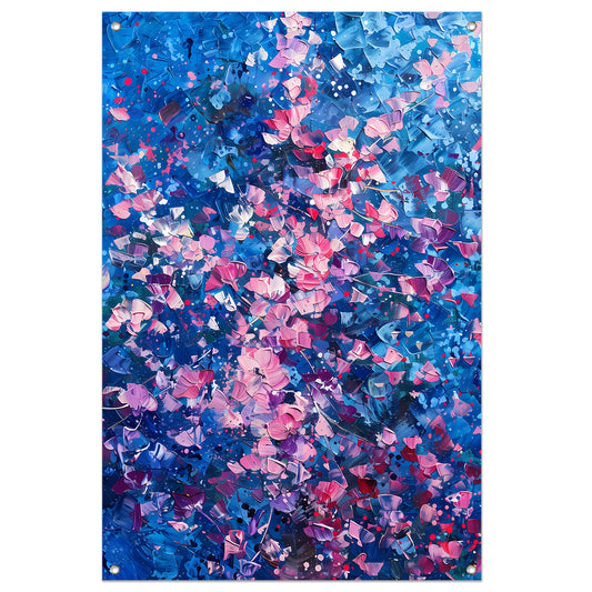 Abstract Bloemenveld met Levendige Kleuren tuinposter