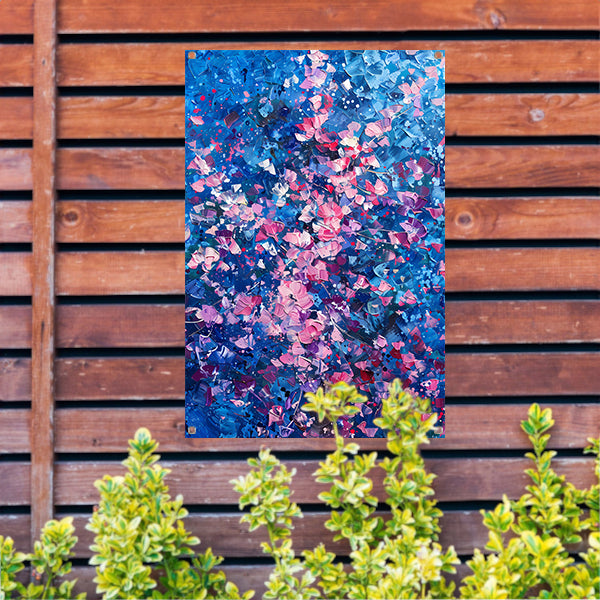 Abstract Bloemenveld met Levendige Kleuren tuinposter