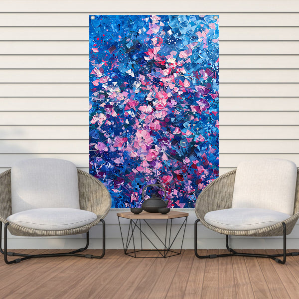 Abstract Bloemenveld met Levendige Kleuren tuinposter