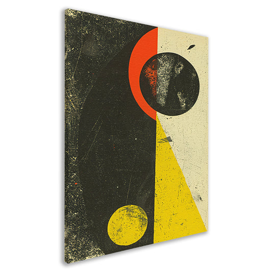 Abstract Planeet en Sterren in Primaire Kleuren canvas