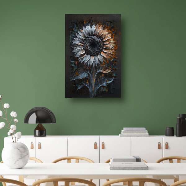 Abstracte Weergave van een Zonnebloem acrylglas