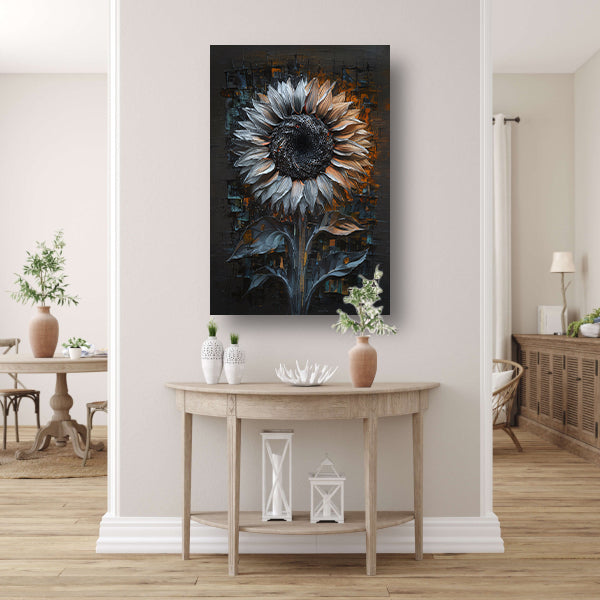 Abstracte Weergave van een Zonnebloem acrylglas