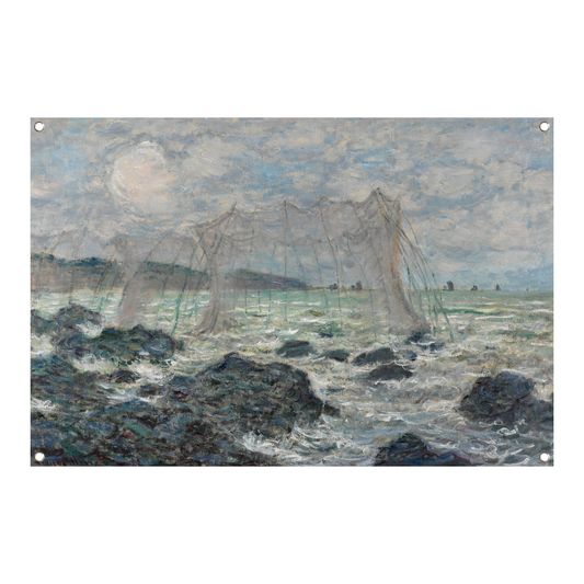 Visnetten in Pourville - Claude Monet tuinposter