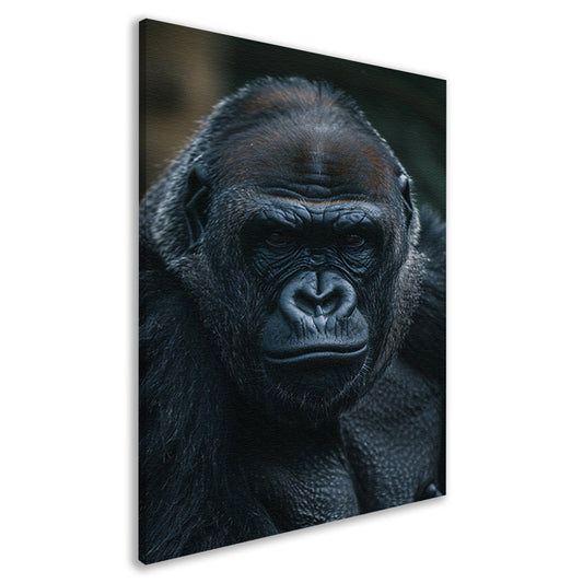 De Intense Blik van een Majestueuze Gorilla canvas