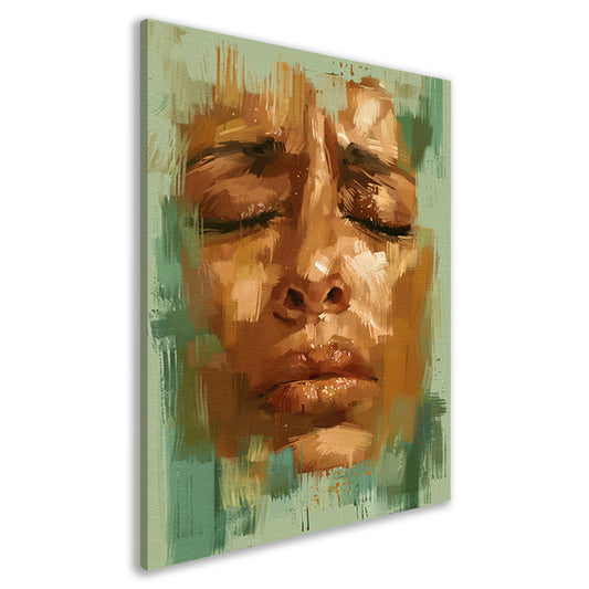 Expressief Portret van een Vrouw in Tranen canvas