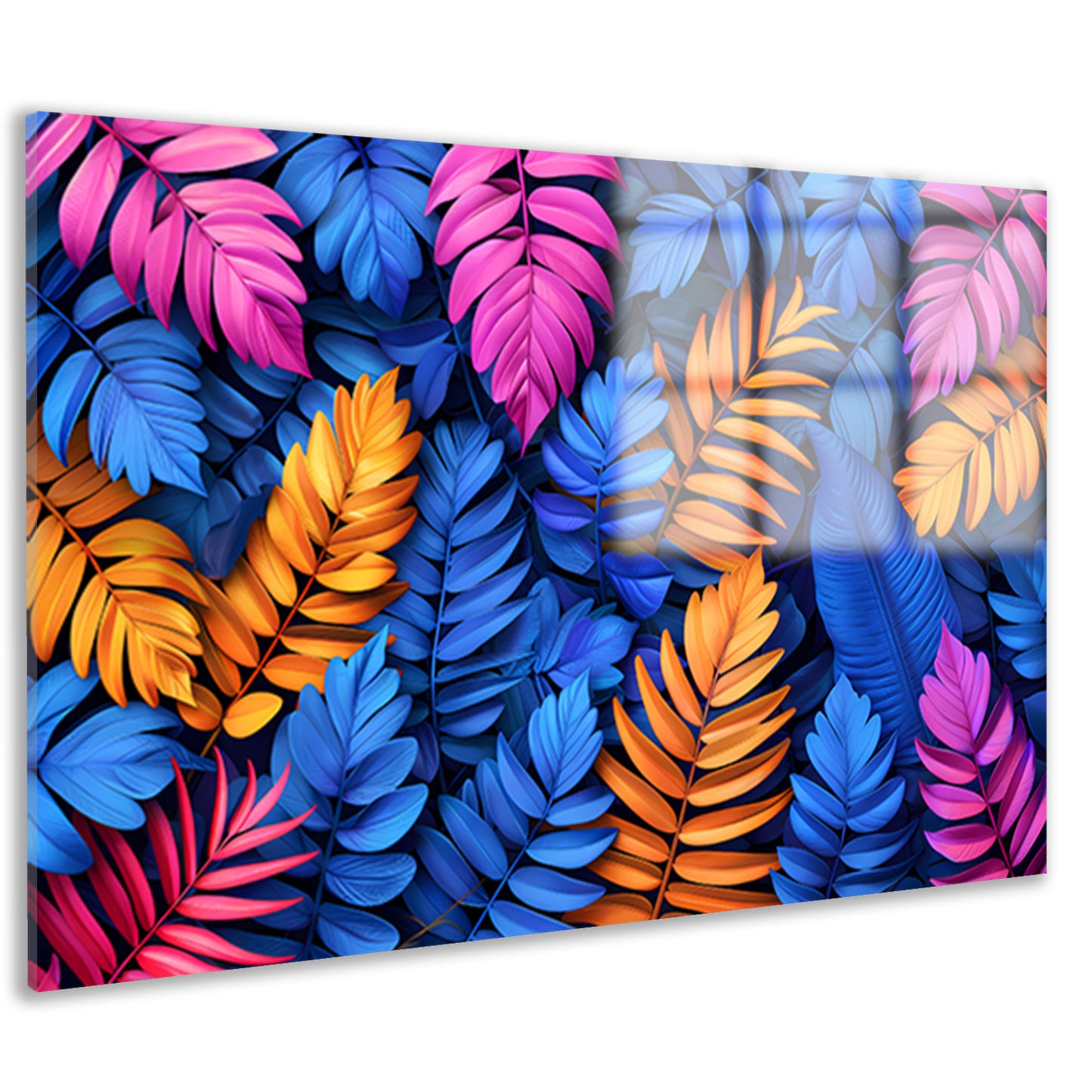 Tropische Bladeren in Levendige Kleuren acrylglas
