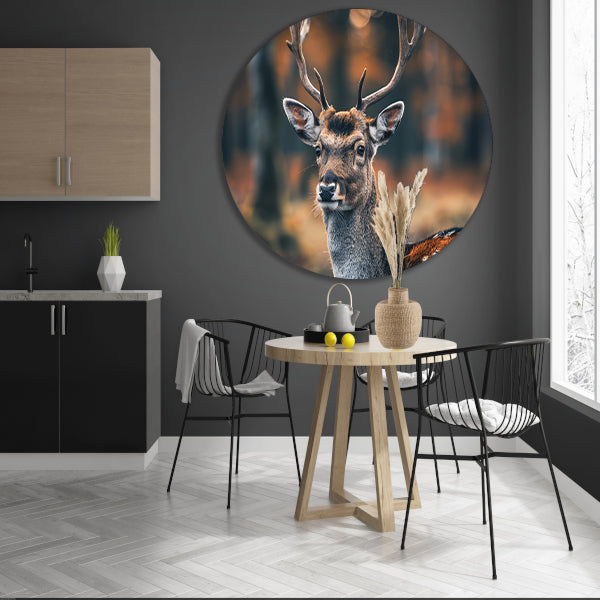 Hert met Gewei in Mystiek Bos forex muurcirkel