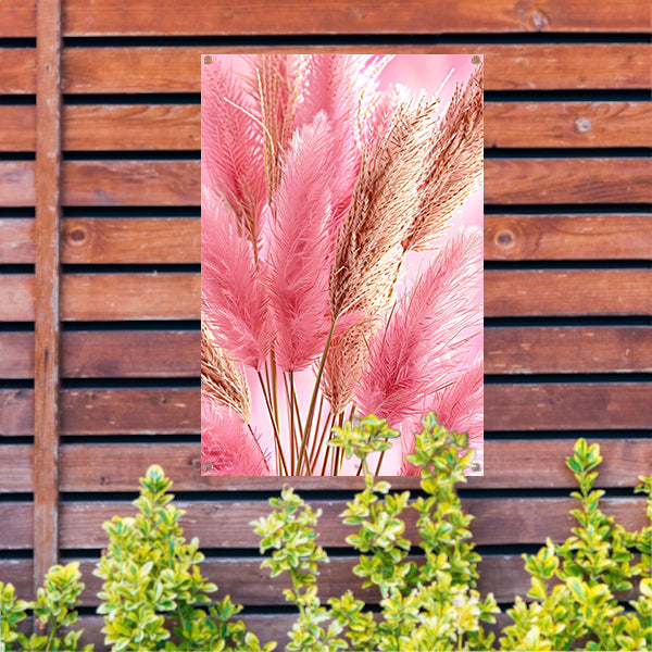 Zachte Roze Bloemen in Close-up tuinposter