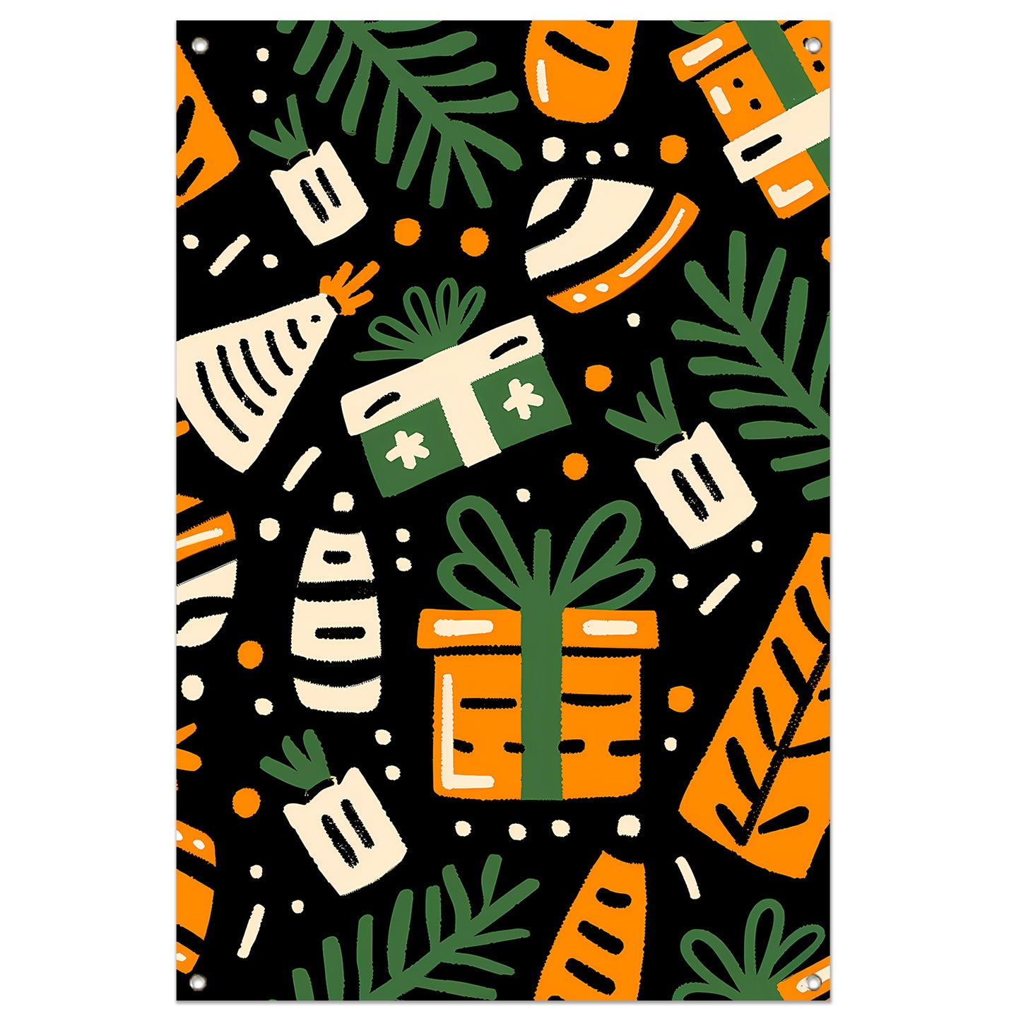 Kleurrijk Feestelijk Cadeau Patroon tuinposter