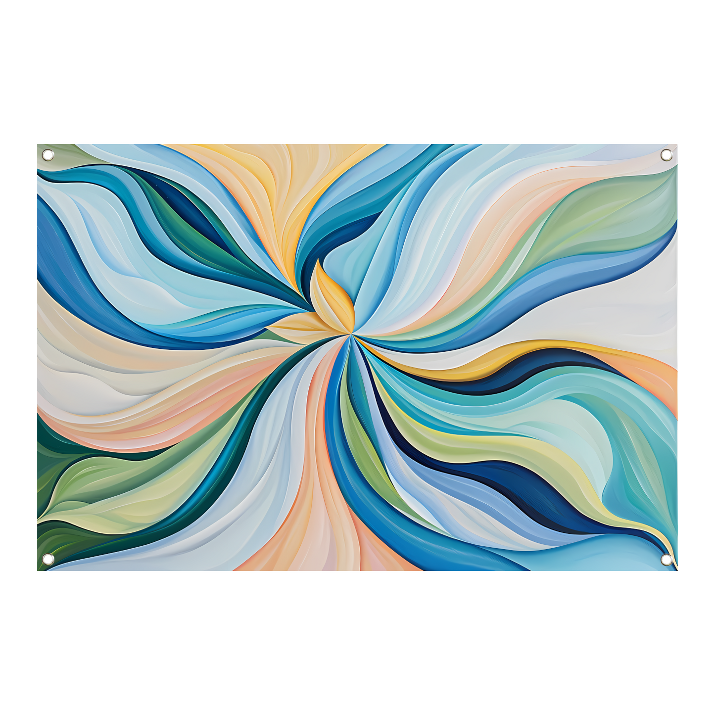 Kleurrijke bloemenspiraal van Van Gogh tuinposter