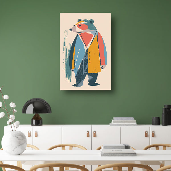 Abstract beer in Kleurrijk jas poster