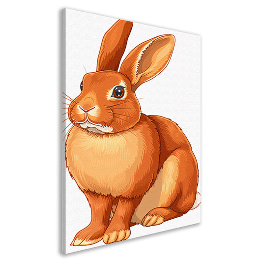 Prachtige illustratie van een konijn canvas