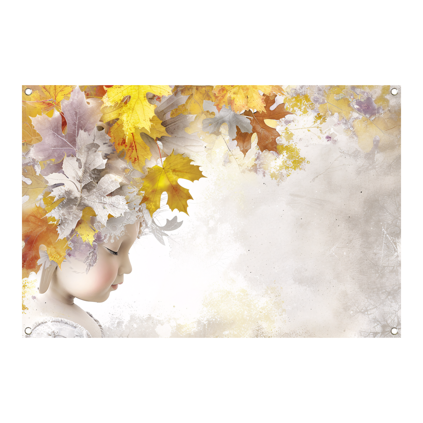 Herfstsymfonie in Bladeren en Mechanica tuinposter