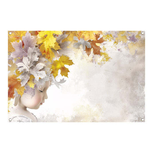 Herfstsymfonie in Bladeren en Mechanica tuinposter