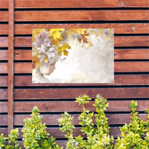 Herfstsymfonie in Bladeren en Mechanica tuinposter