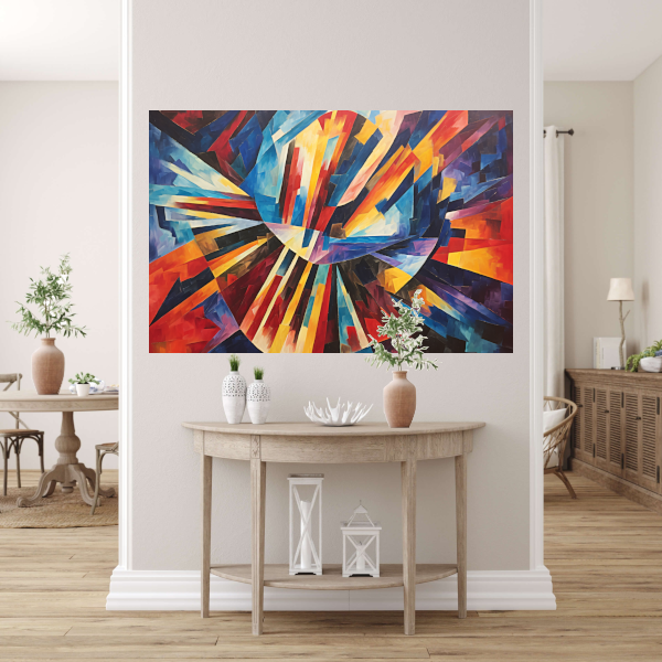 Explosie van Kleur en Vorm poster