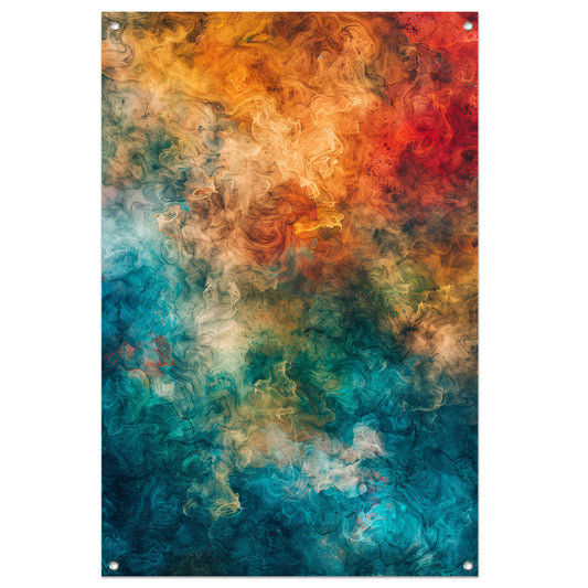 Abstract Explosie van Kleuren en Emoties tuinposter
