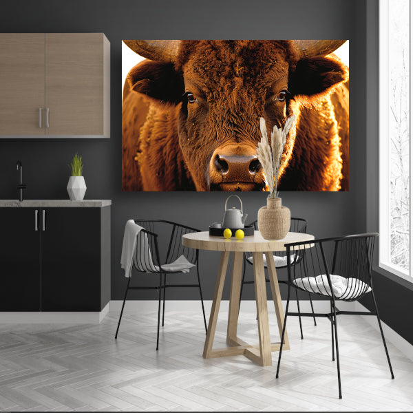 Close-up portret van een majestueuze bisonposter
