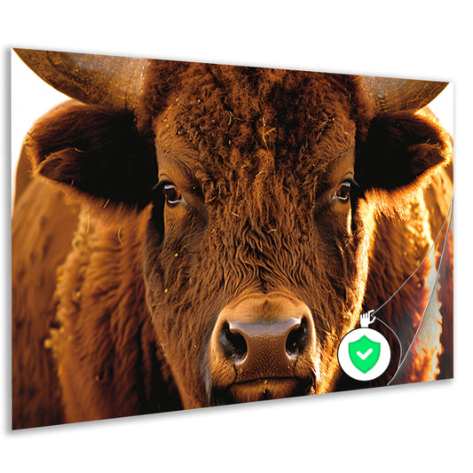 Close-up portret van een majestueuze bisonposter