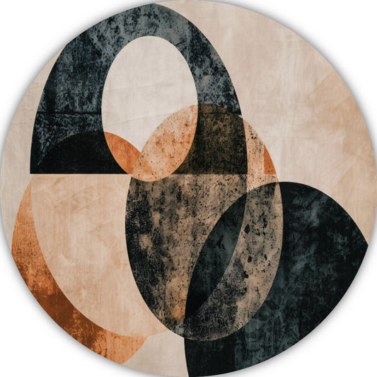 Monochroom minimalistisch abstract ontwerp aluminium muurcirkel