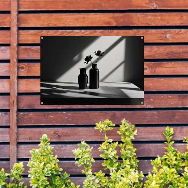 Stilleven met Vazen en Schaduwspel tuinposter