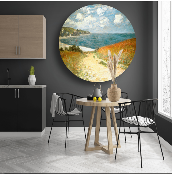 Pad in de tarwe bij Pourville - Claude Monet forex muurcirkel