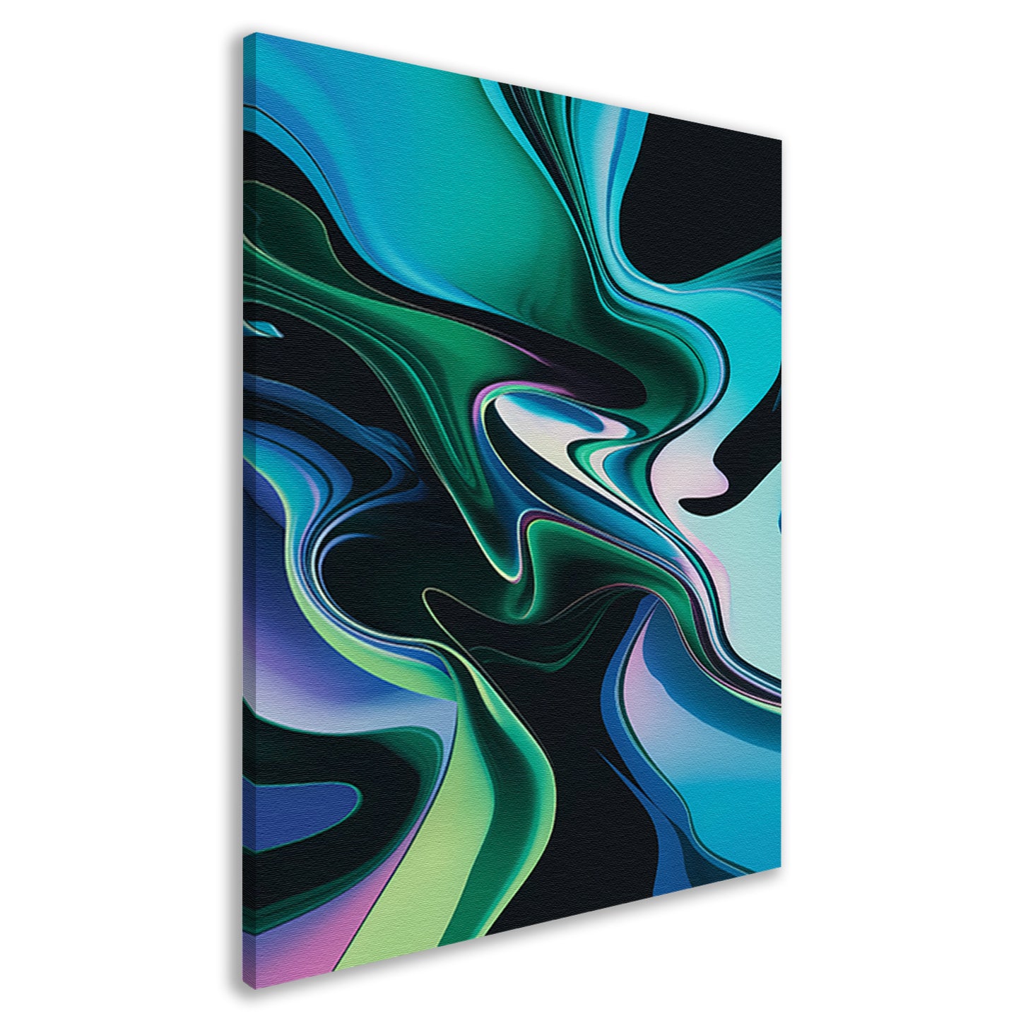 Kleurrijke abstracte kunst met vloeiende vormen canvas