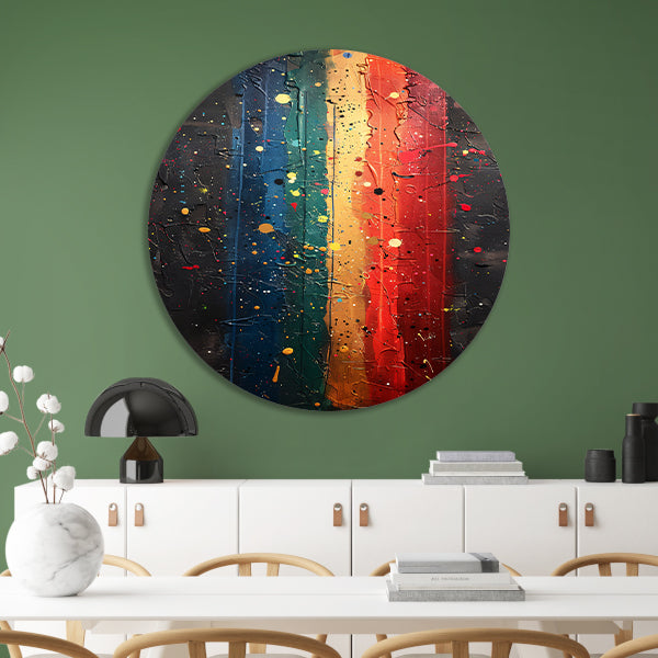 Abstract met levendige kleuren forex muurcirkel