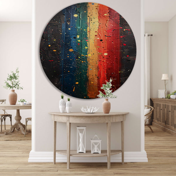 Abstract met levendige kleuren forex muurcirkel