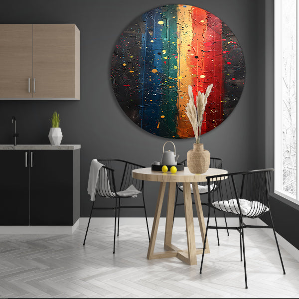 Abstract met levendige kleuren forex muurcirkel