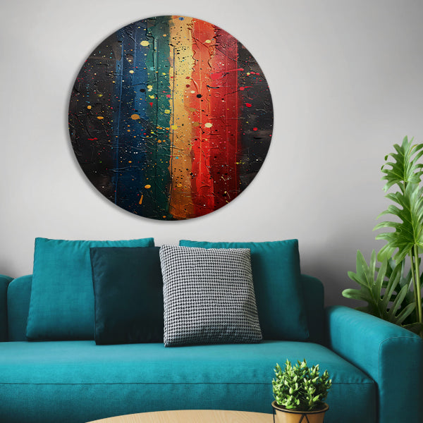 Abstract met levendige kleuren forex muurcirkel