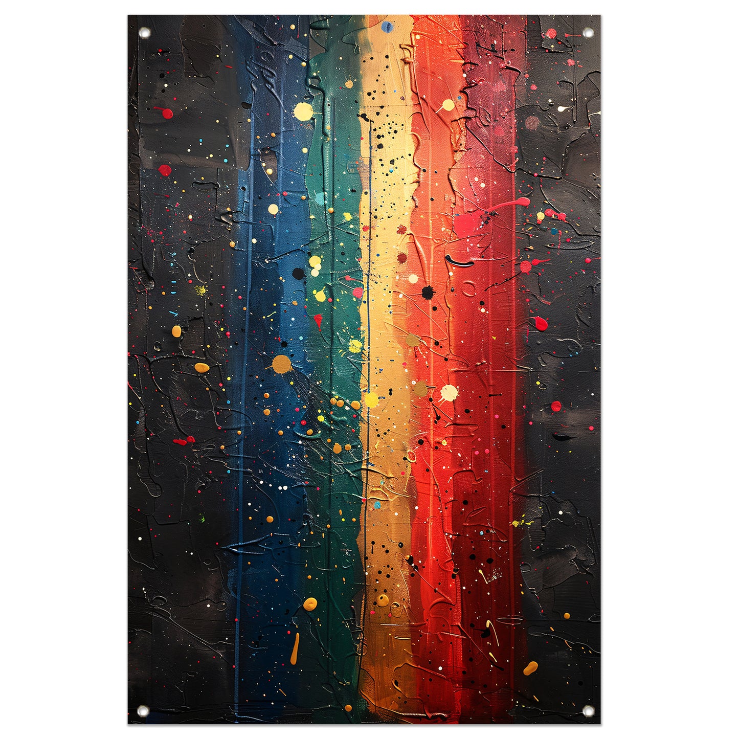 Abstract met levendige kleuren tuinposter