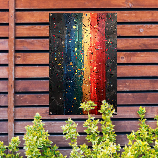 Abstract met levendige kleuren tuinposter