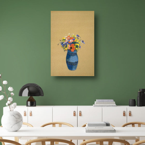 Vaas met bloemen - Odilon Redon poster