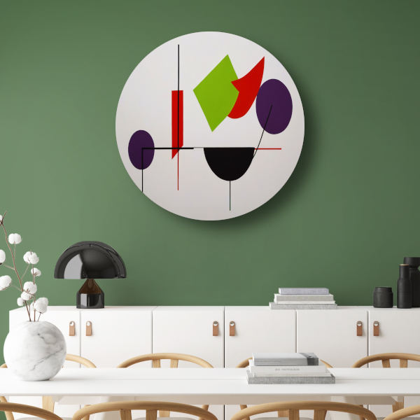 Abstracte Geometrie met Kleurrijke Vormen forex muurcirkel
