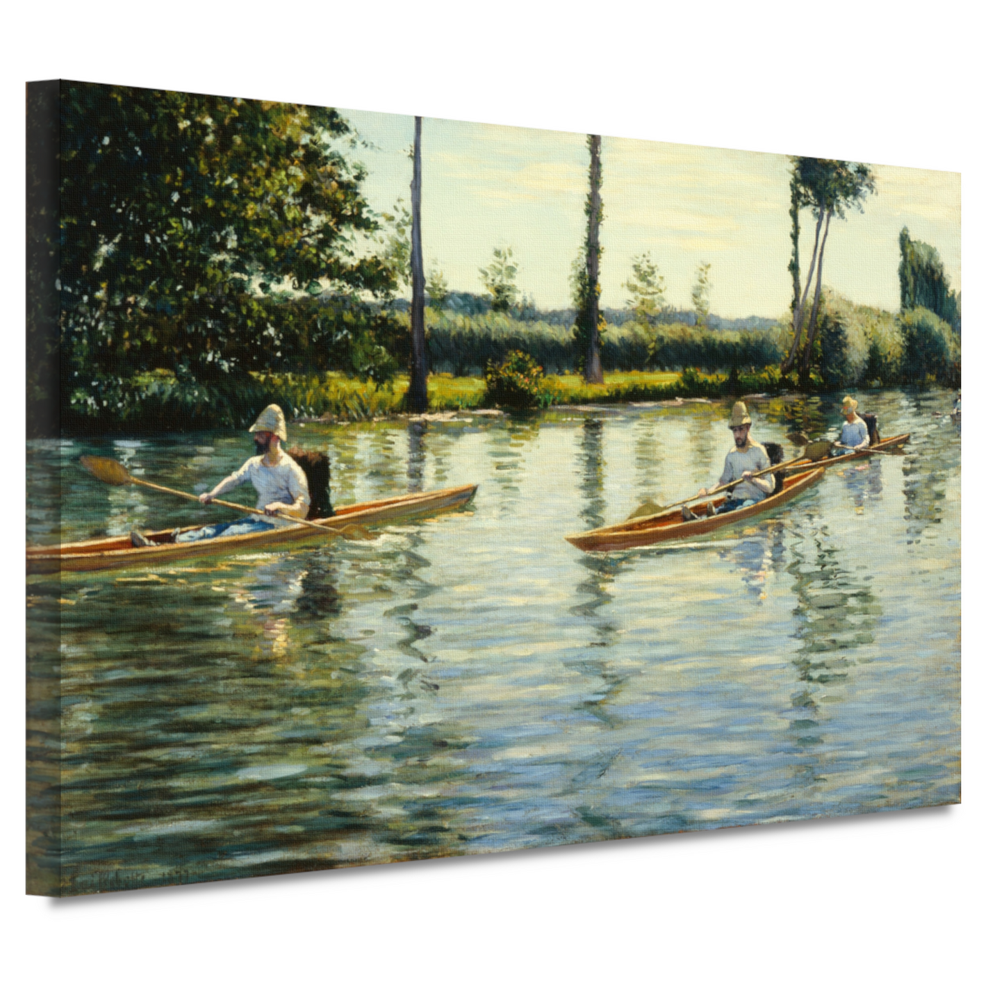 Varen op de Yerres - Gustave Caillebotte canvas