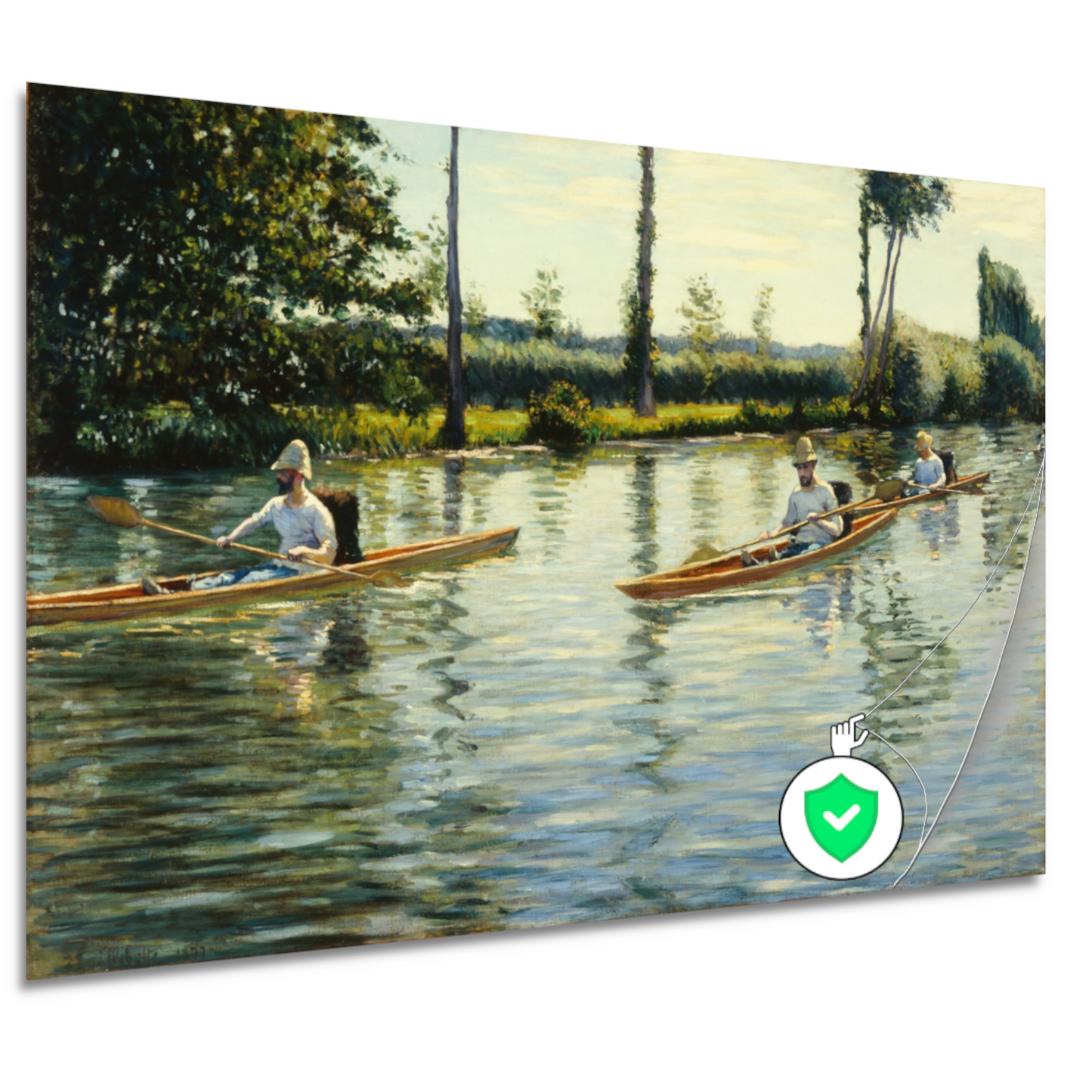 Varen op de Yerres - Gustave Caillebotte poster