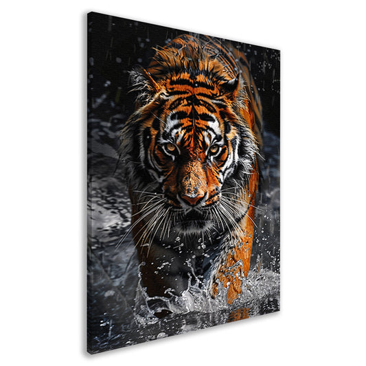 Prachtig realistisch schilderij van tijger canvas