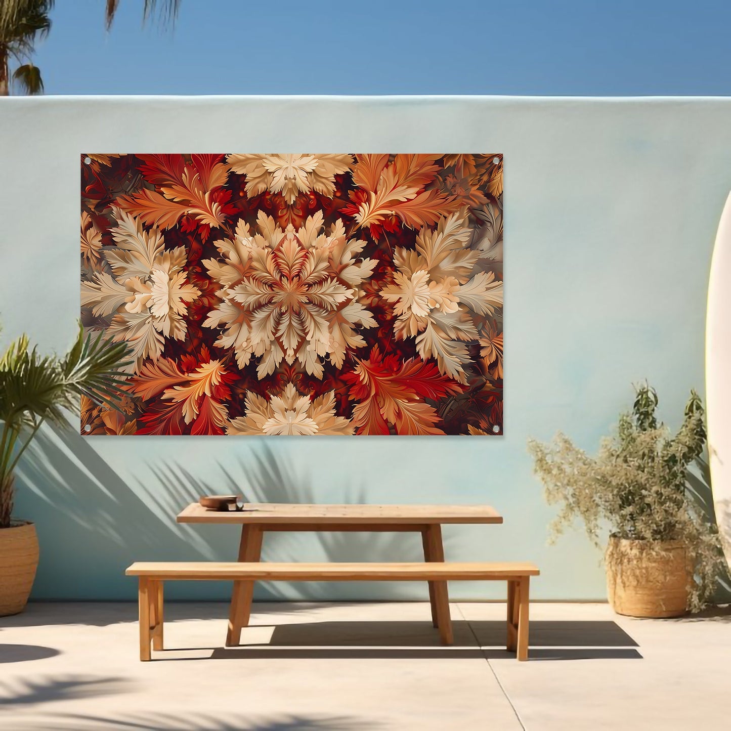 Kaleidoscopische Bloemenpracht tuinposter
