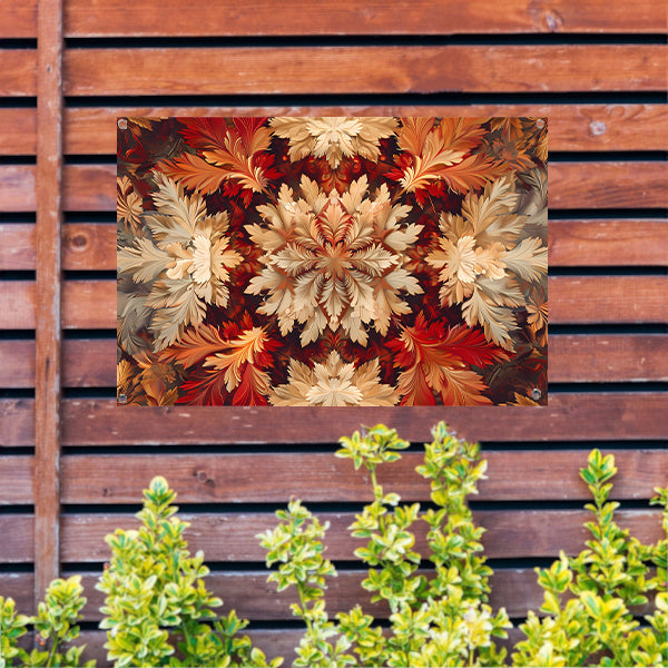 Kaleidoscopische Bloemenpracht tuinposter