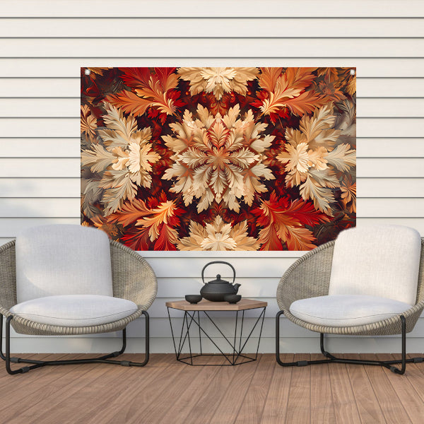 Kaleidoscopische Bloemenpracht tuinposter