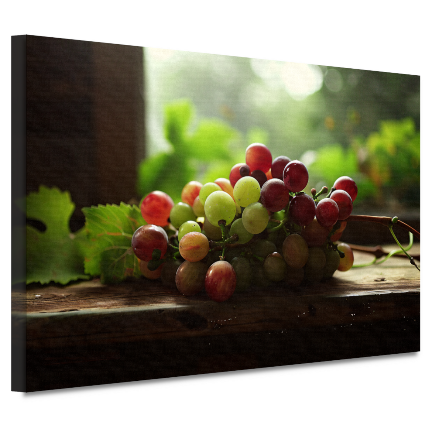 Stilleven met groene druiven canvas